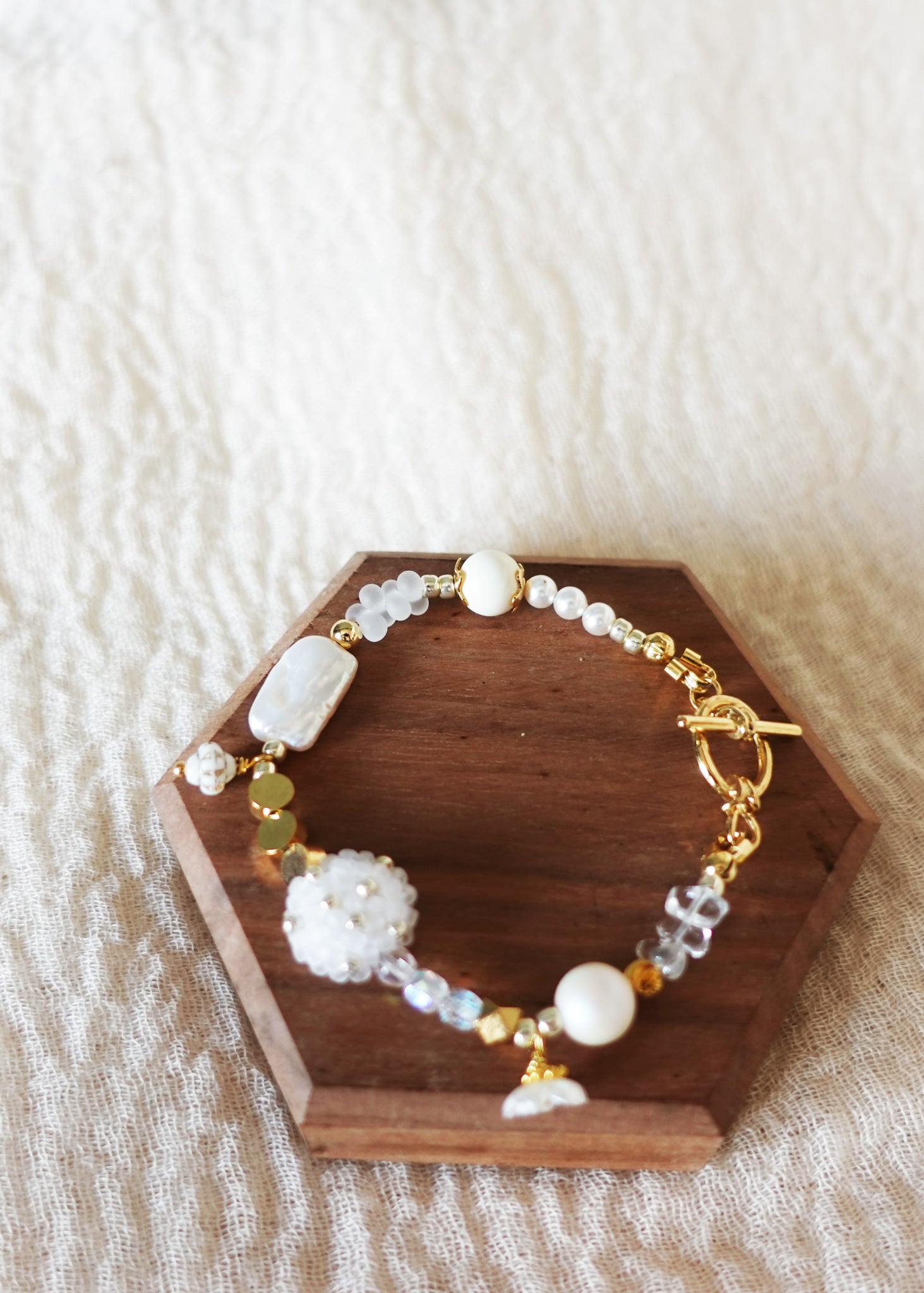 Dawn Serenade Bracelet in Cloud White Top Front