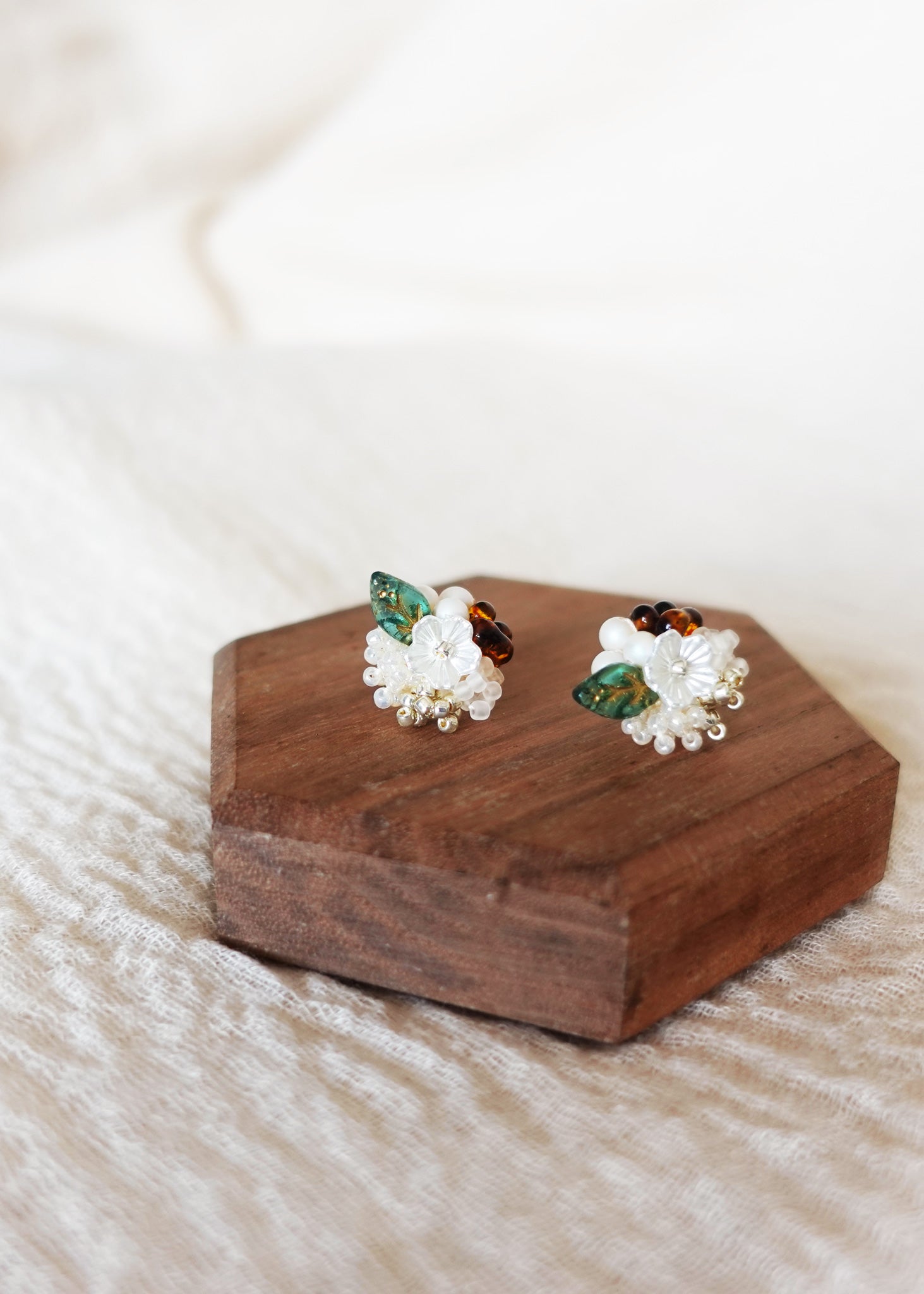 Dewleaf Earrings Front