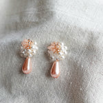 Diana Teardrop Mariota Earrings in Pink Right