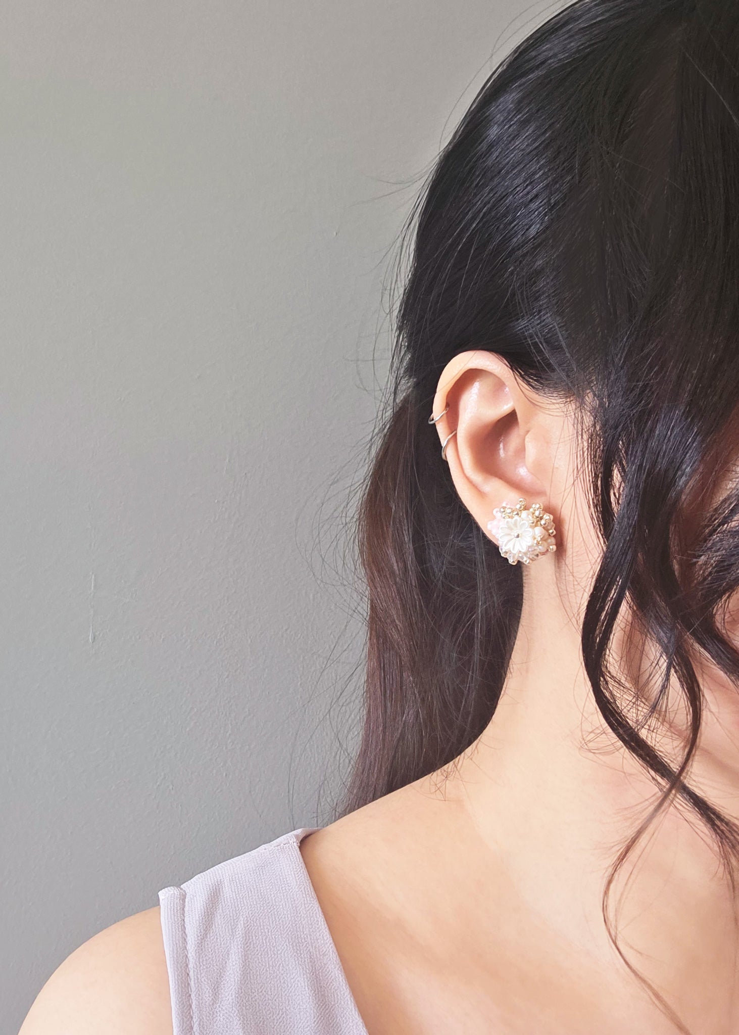 Dianelle Earrings in Pink Model