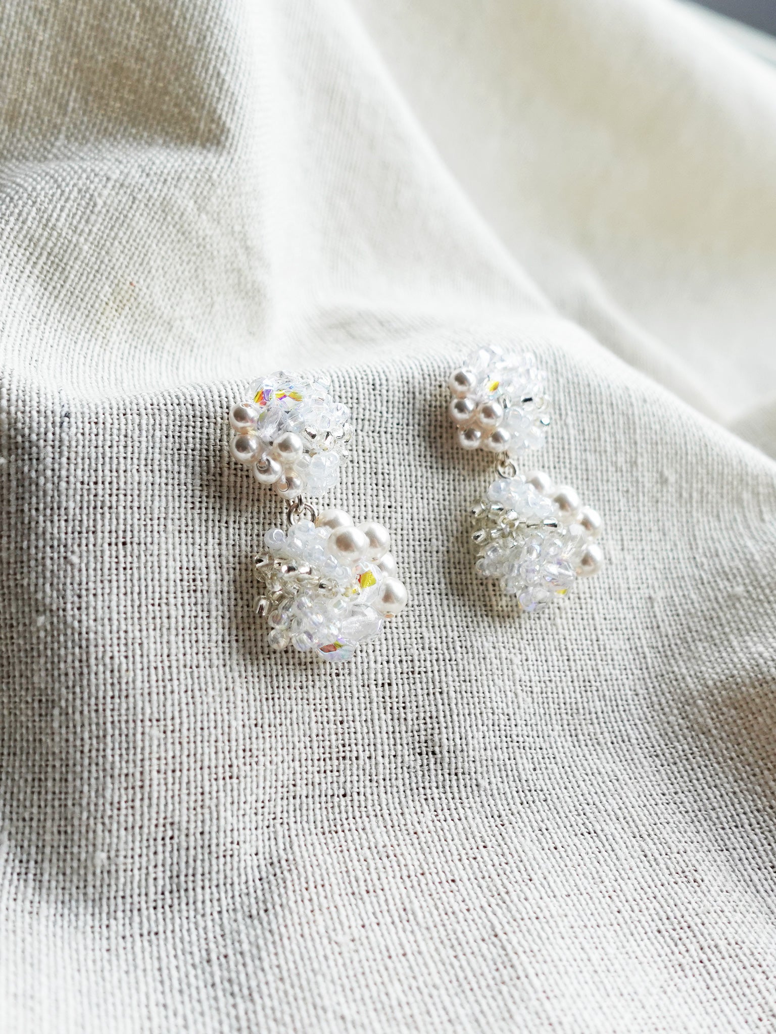 Estellar Earrings in White Left 2