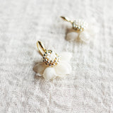 Ethereal Drop Earrings in White Left Bottom
