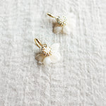 Ethereal Drop Earrings in White Left Top