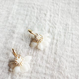 Ethereal Drop Earrings in White Right Top