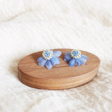 Ethereal Stud Earrings in Blue Display