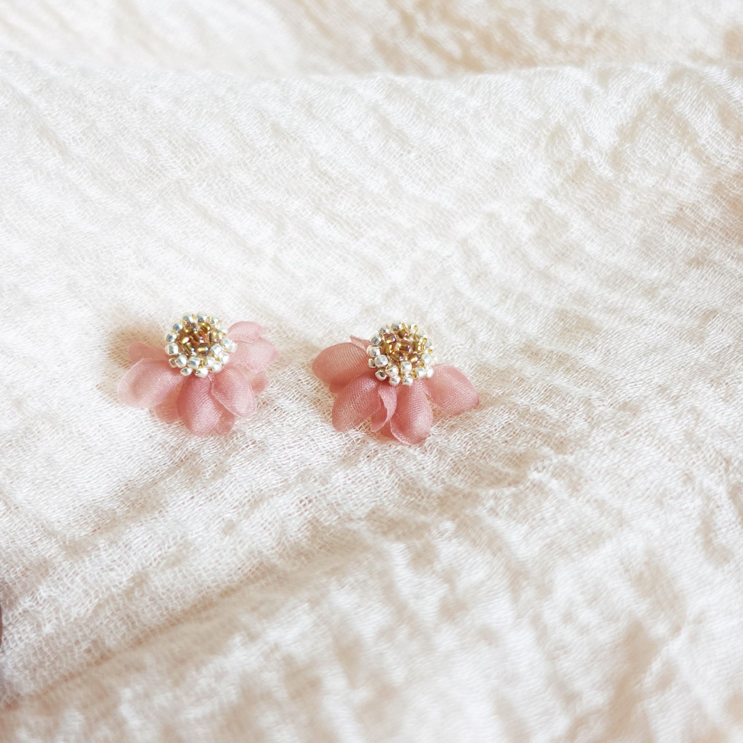 Ethereal Stud Earrings in Brown Front
