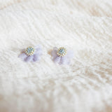Ethereal Stud Earrings in Grey Front