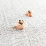 Ethereal Stud Earrings in Orange Front 2