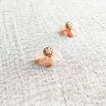 Ethereal Stud Earrings in Orange Side