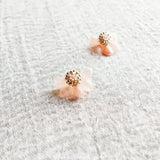 Ethereal Stud Earrings in Orange Side