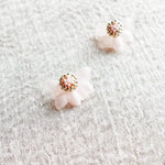 Ethereal Stud Earrings in Pink Left Front