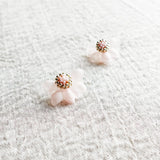 Ethereal Stud Earrings in Pink Left