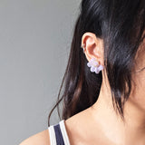 Purple Flower Earrings Ethereal Stud