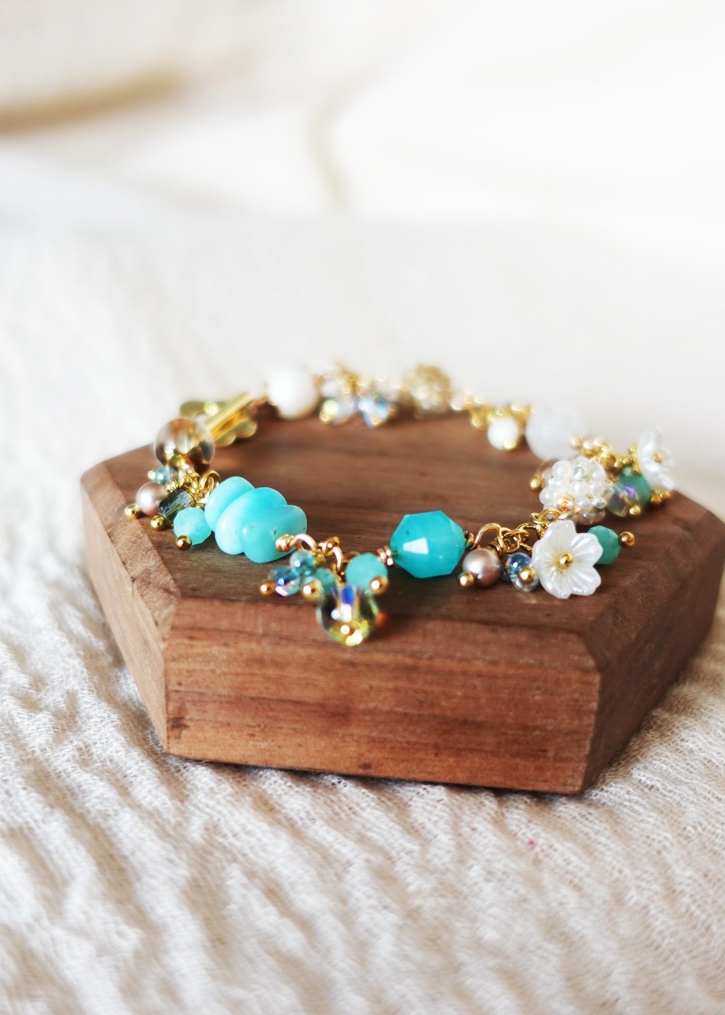Faerie Bloom Bracelet in Ocean Blue Amazonite