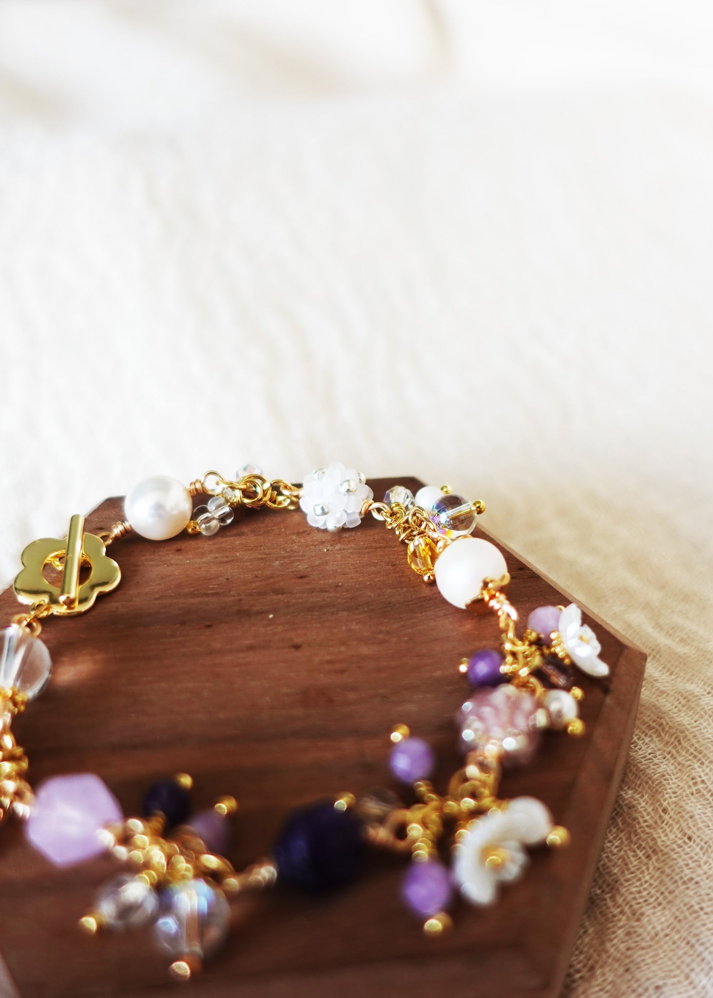 Faerie Bloom Bracelet in Purple Charm