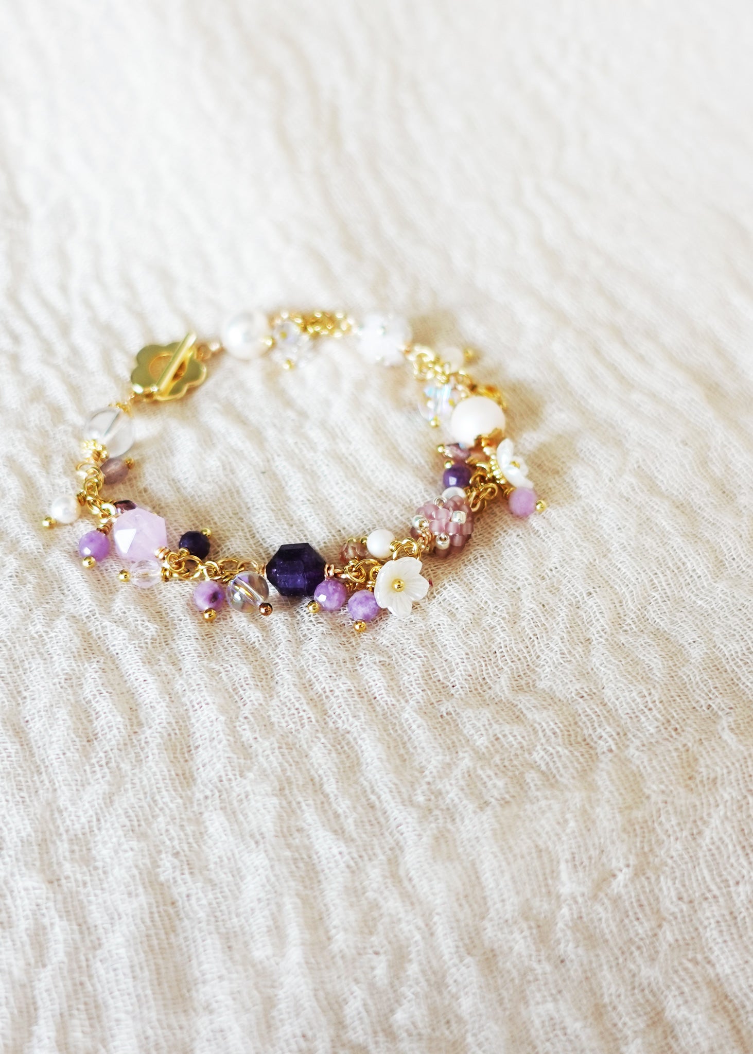 Faerie Bloom Bracelet in Purple Flower