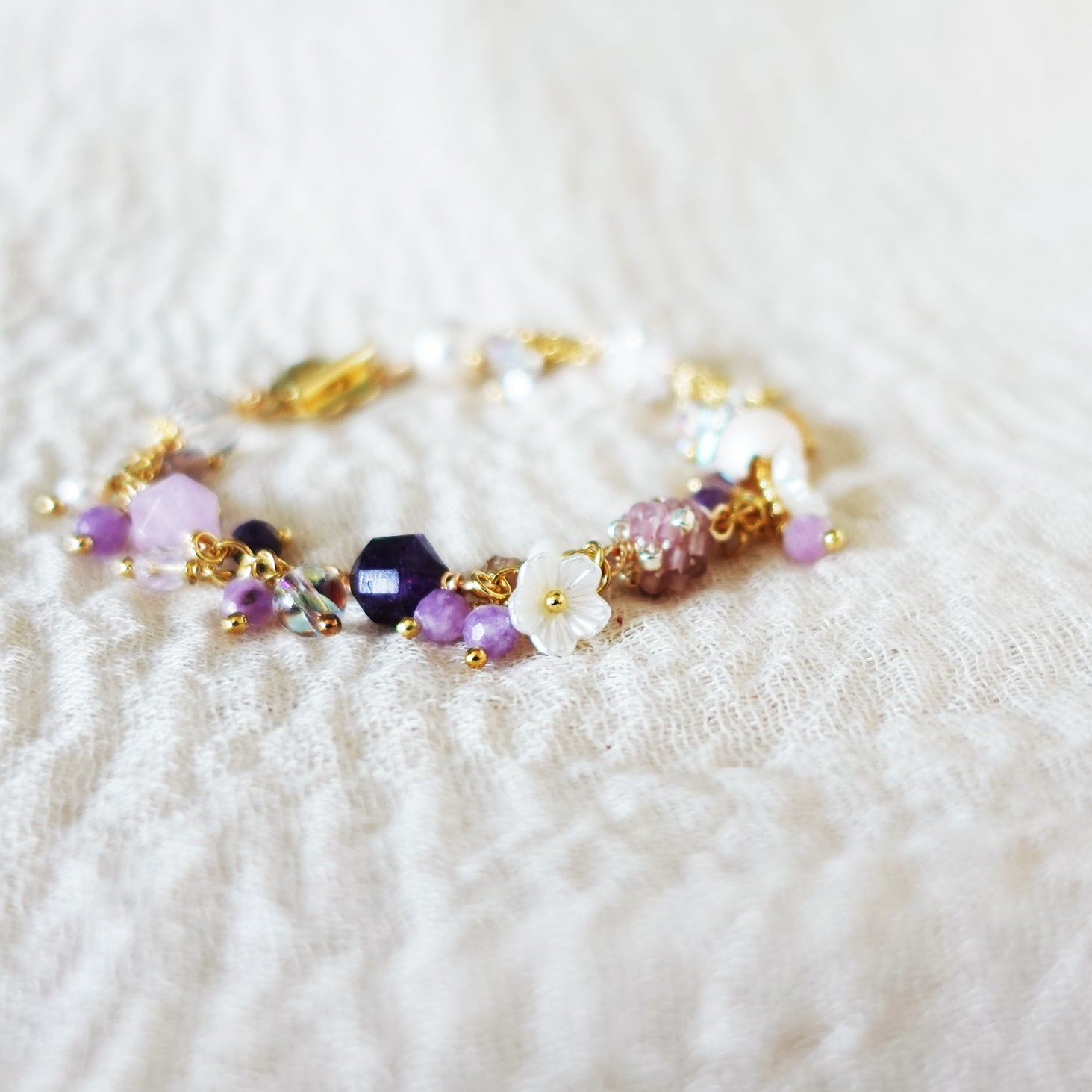 Faerie Bloom Bracelet in Purple Front