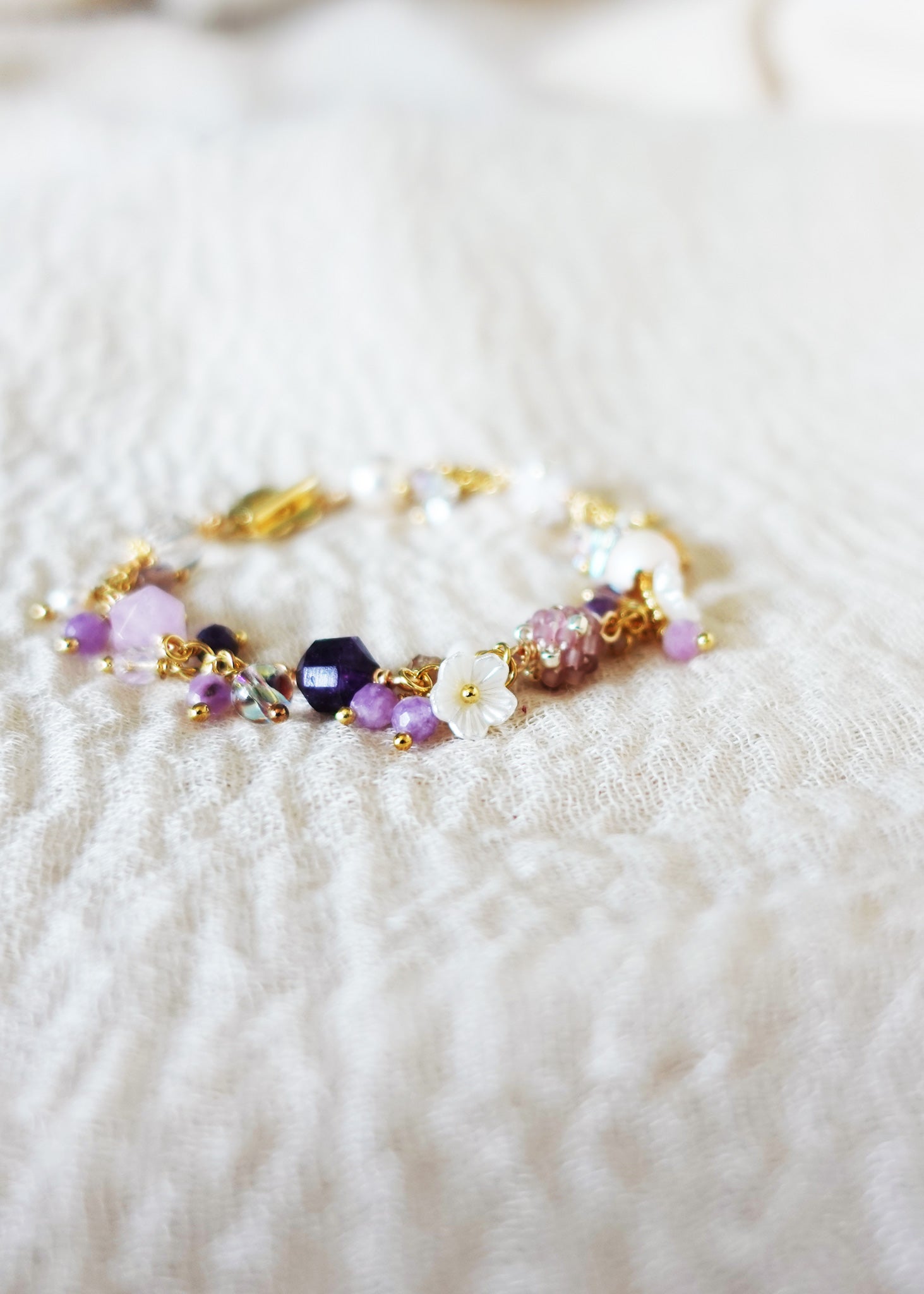 Faerie Bloom Bracelet in Purple Front
