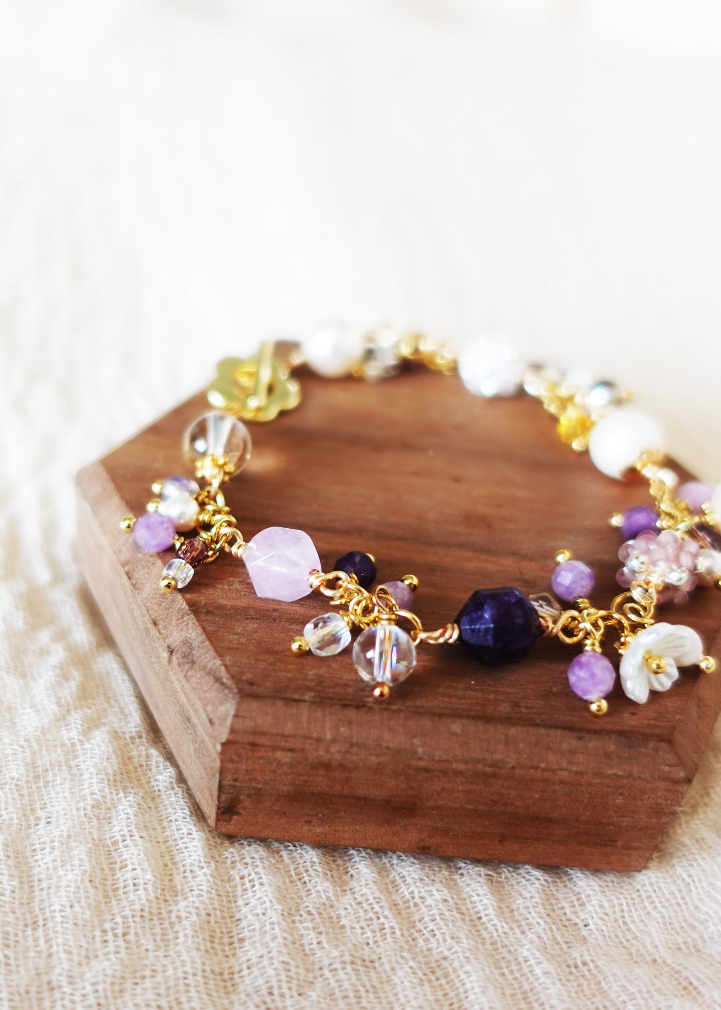Faerie Bloom Bracelet in Purple Gem