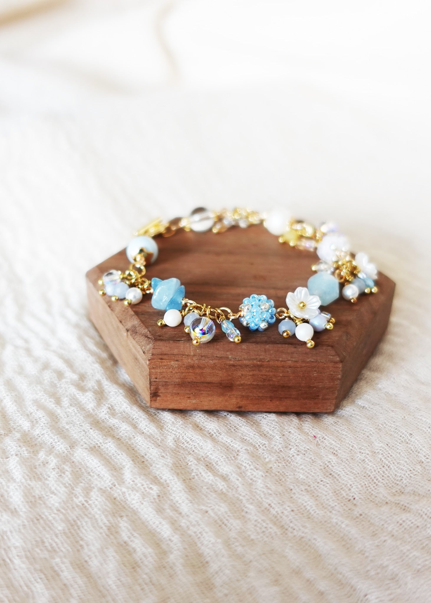 Faerie Bloom Bracelet in Sky Blue Charm