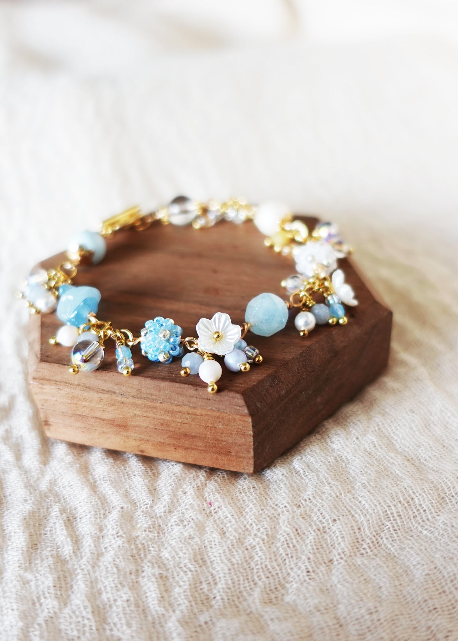Faerie Bloom Bracelet in Sky Blue Flower
