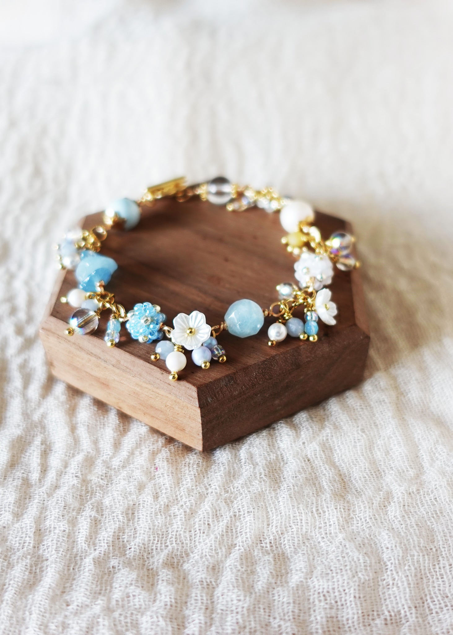 Faerie Bloom Bracelet in Sky Blue Front