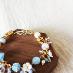 Faerie Bloom Bracelet in Sky Blue Pearl