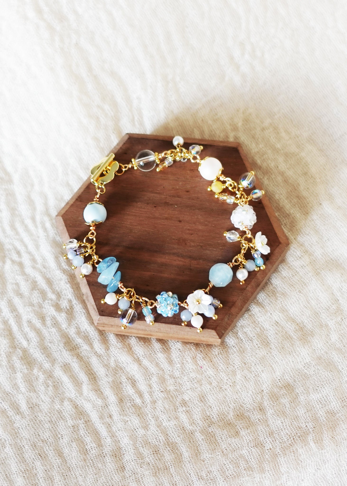 Faerie Bloom Bracelet in Sky Blue Top