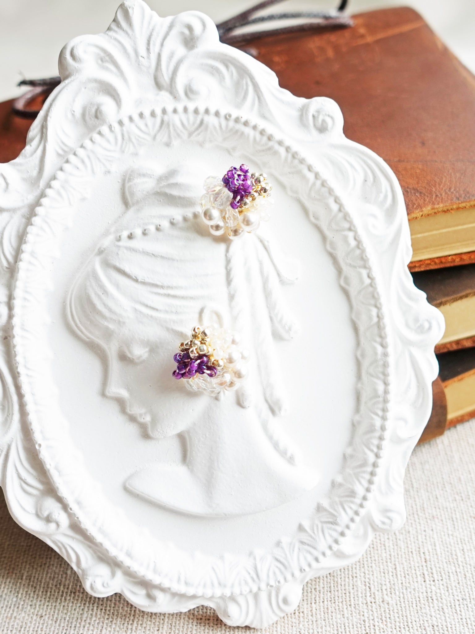 Fantasia Stud Earrings in Royal Purple Girl