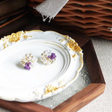 Fantasia Stud Earrings in Royal Purple Plate