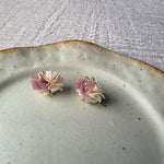 Fleur d'Or Stud Earrings in Brown Left
