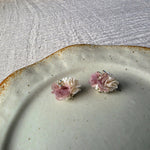 Fleur d'Or Stud Earrings in Brown Left Side