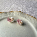 Fleur d'Or Stud Earrings in Brown Right