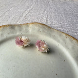 Fleur d'Or Stud Earrings in Brown Right