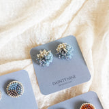 Fluffy Trio Earrings in Mystic Grey Card