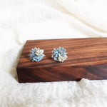 Fluffy Trio Earrings in Mystic Grey Display Front 3