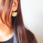 Fox Drop Earrings Model