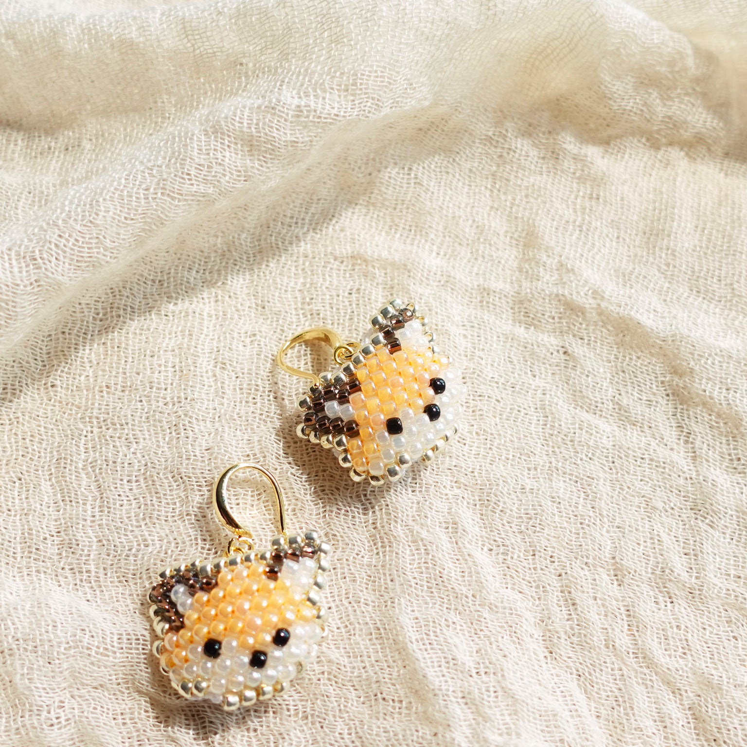 Fox Drop Earrings Side