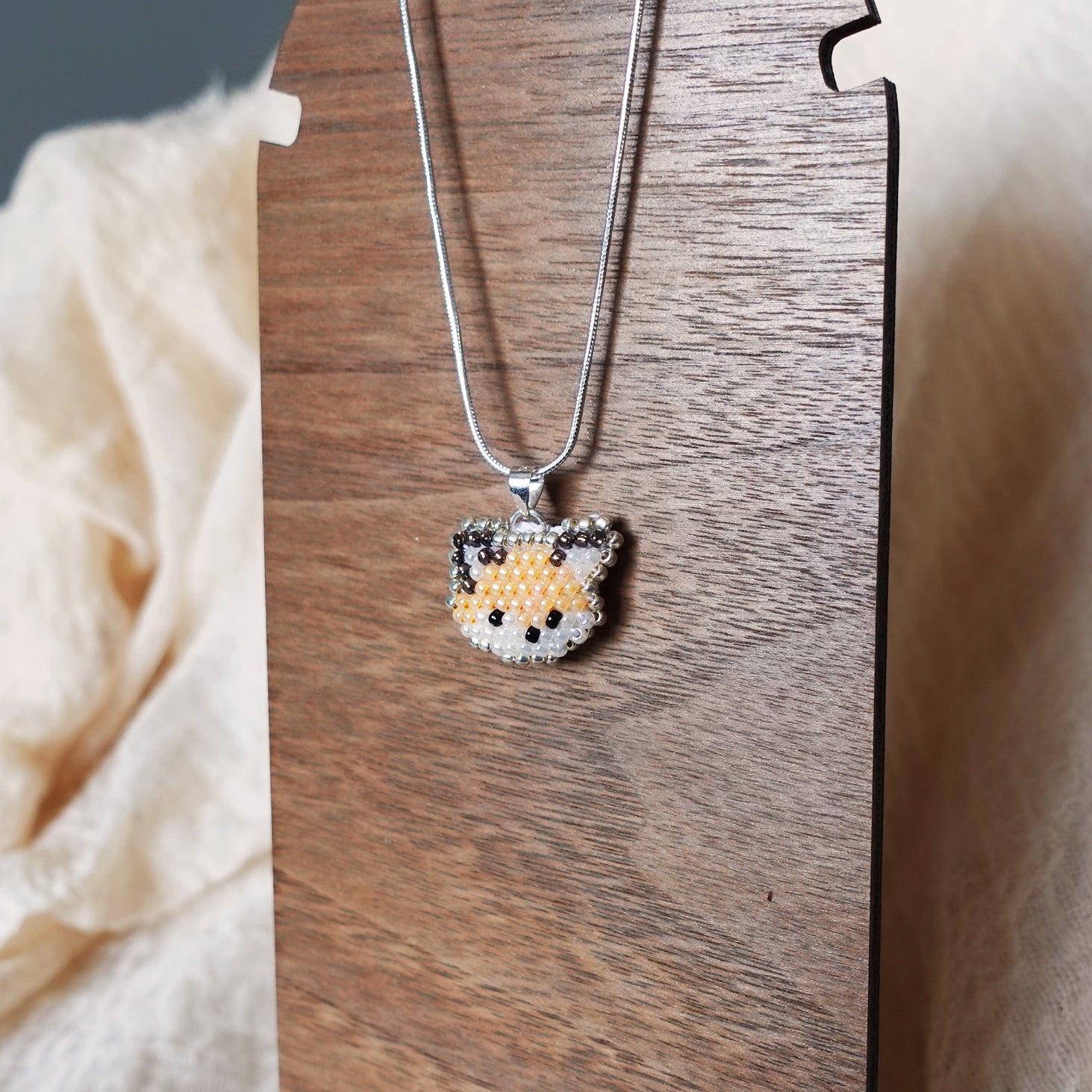 Fox Pendant Necklace Display