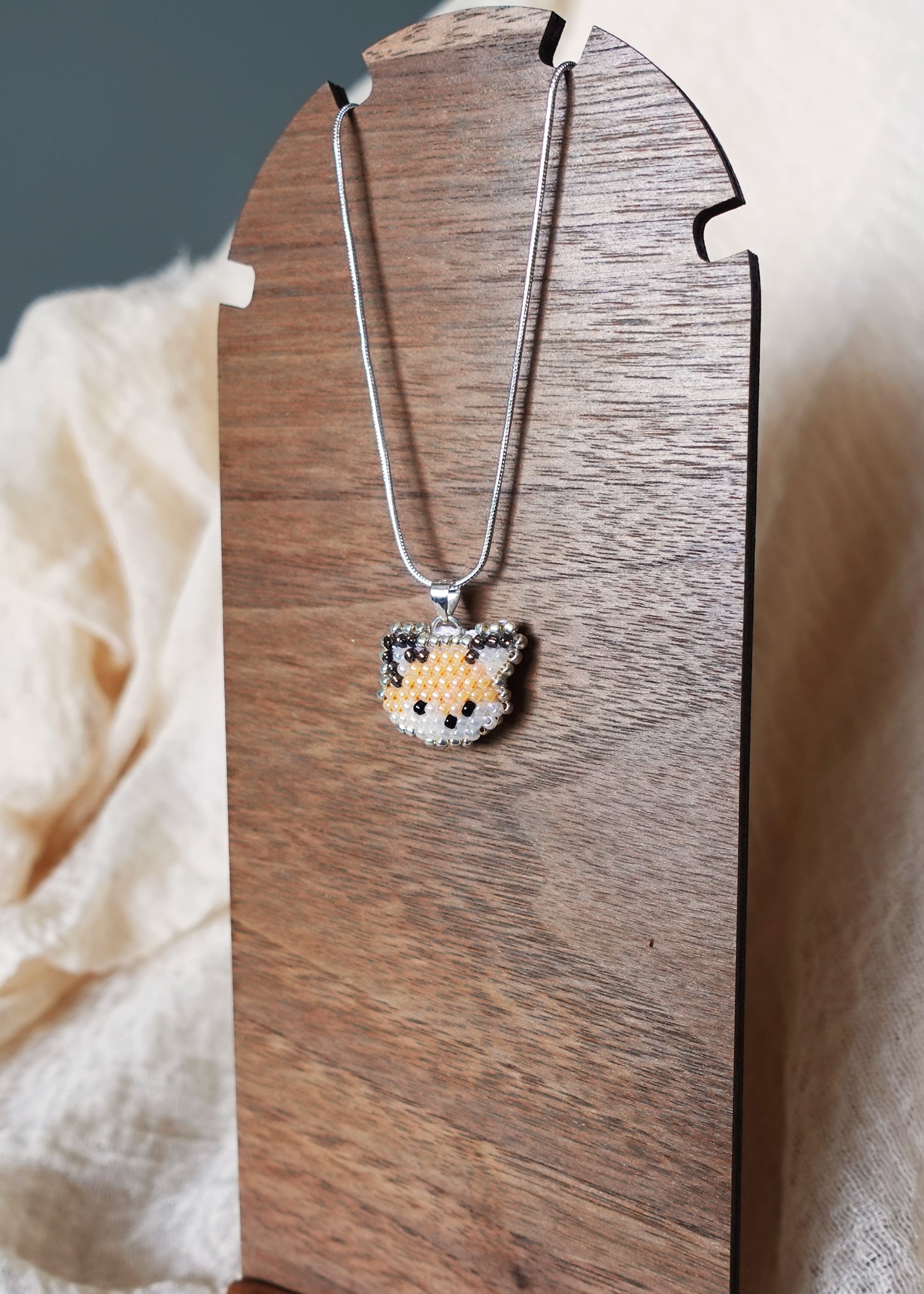 Fox Pendant Necklace Display
