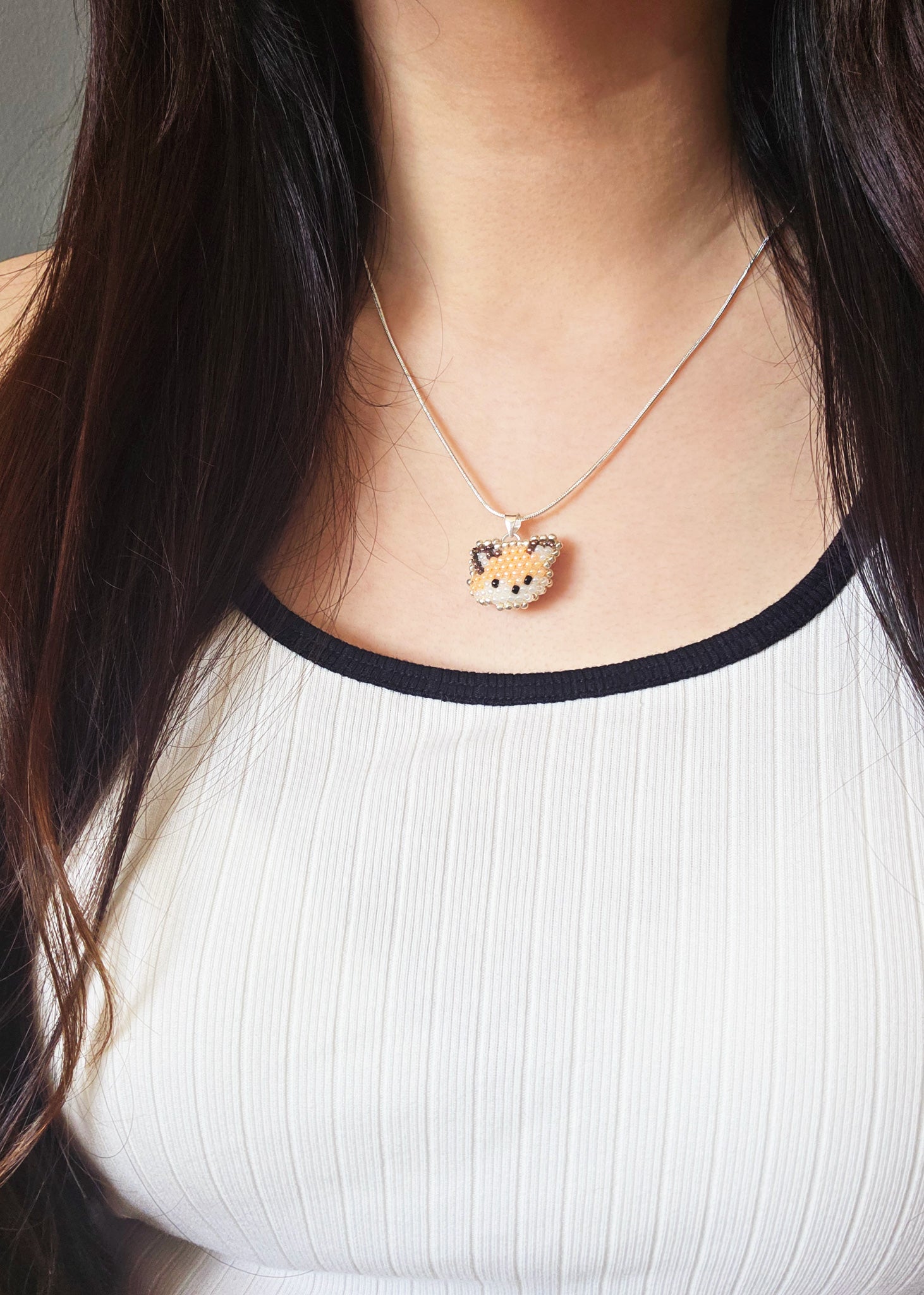 Fox Pendant Necklace Model