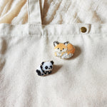 Fox Small Panda Loaf Brooch Pin Bag