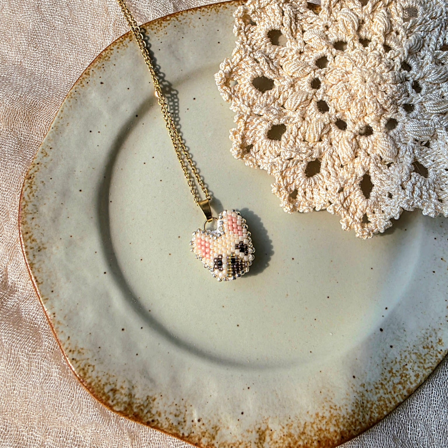 French bulldog necklace left angle