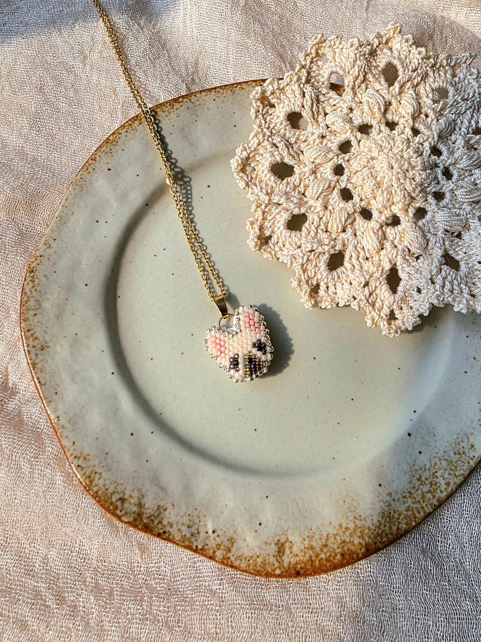 French bulldog necklace left angle