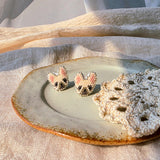 French bulldog stud earrings front