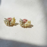 Garde Stud Earrings in Pale Pink Front
