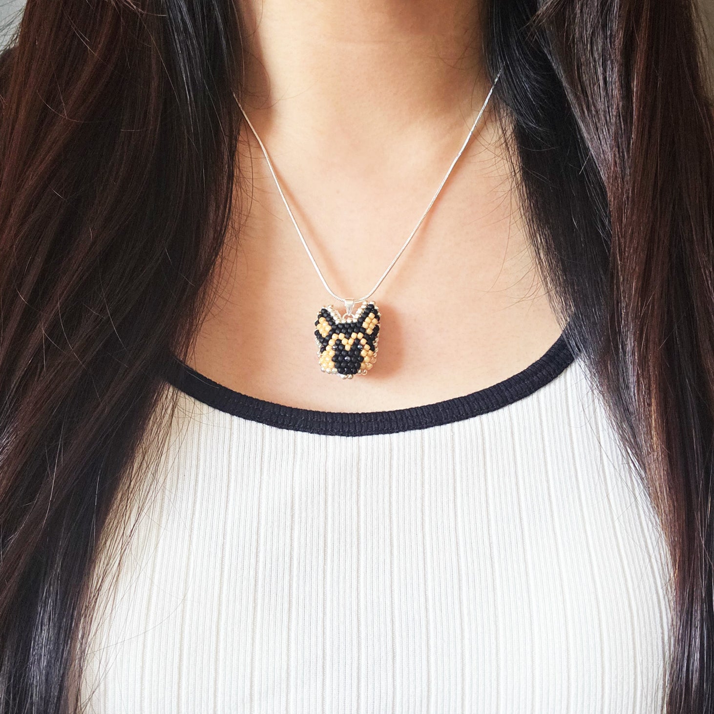 German Shepherd Necklace Model