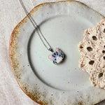 Grey tabby cat necklace in stainless steel