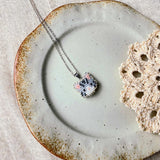 Grey tabby cat necklace in stainless steel