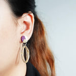 Haven Earrings in Royal Purple Model